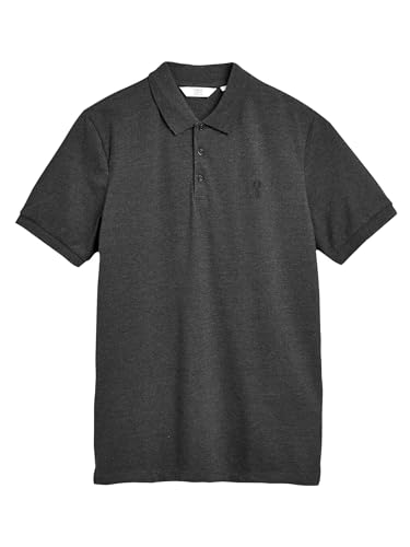 NEXT Herren Piqué-Poloshirt – Slim-Fit Anthrazit Grau XS von NEXT