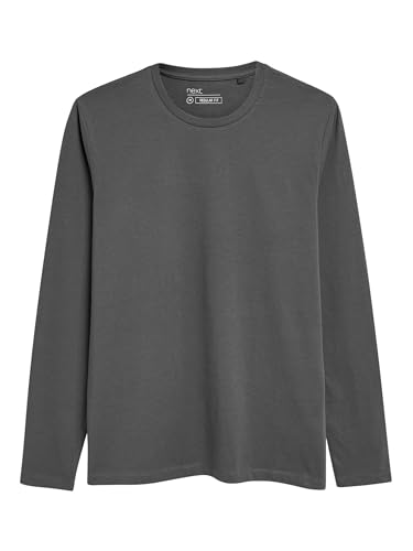 NEXT Herren Shirt mit Rundhalsausschnitt Anthrazit Medium von NEXT