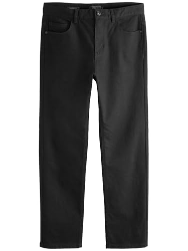 NEXT Herren Stretch Jeans, Reich an Baumwolle Schwarz Solid 34 von NEXT