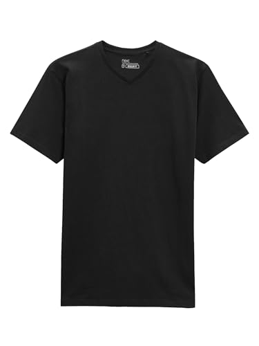 NEXT Herren T-Shirt mit V-Ausschnitt Regular M Schwarz von NEXT