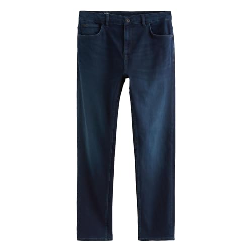 NEXT Herren Vintage Stretch Jeans, Reich an Baumwolle Blau Dunkel 40 von NEXT