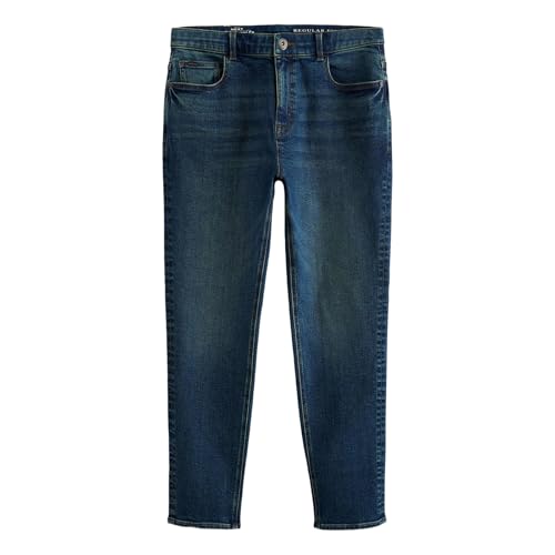 NEXT Herren Vintage Stretch Jeans, Reich an Baumwolle Blau Mittel 38 von NEXT
