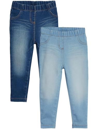 NEXT Jeggings mit Gummibund im 2er-Pack Mid Blue/Light Blue Denim 9 Monate von NEXT