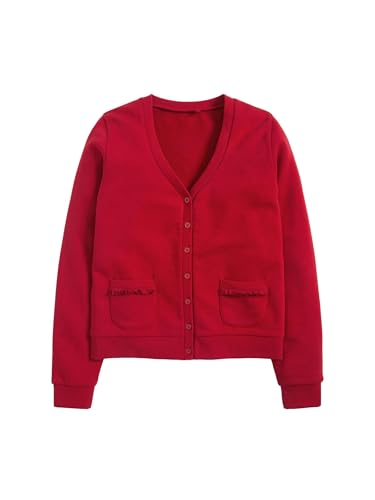 NEXT Jersey-Strickjacke mit gerüschten Taschen Rot 12 Jahre von NEXT