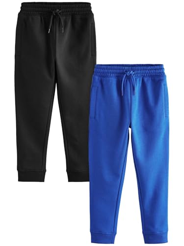 NEXT Jogginghose im Slim Fit, 2er Pack Black/Cobalt Blue 14 Jahre von NEXT