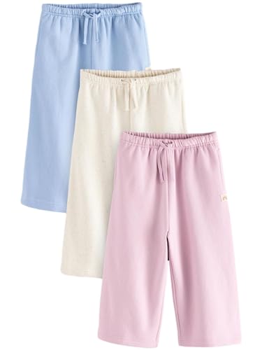 NEXT Jogginghose mit weitem Bein, 3er-Pack Pink/Blue/Oatmeal 18 Monate von NEXT