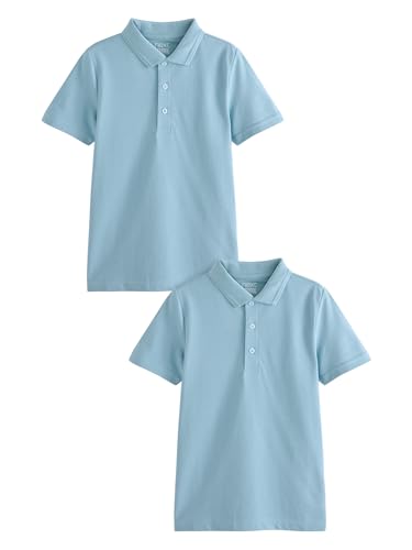NEXT Jungen Poloshirts 2Er Pack (3 Bis 16 Jahre) Blau 7 Jahre von NEXT