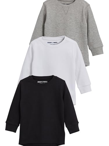 NEXT Jungen Strukturierte Langarm-Shirts 3Er-Pack Monochrom 12-18 Monat von NEXT