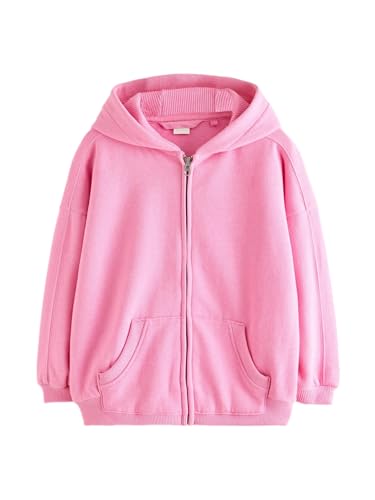 NEXT Kapuzenjacke mit durchgehendem Reißverschluss Blush Rosa 10 Jahre von NEXT