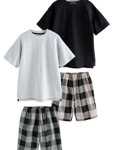 NEXT Karierte Pyjamas, 2er Pack Black/Grey 4 Jahre von NEXT