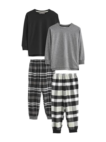NEXT Karierte Pyjamas aus Webstoff im 2er-Pack Monochrom 9 Jahre von NEXT
