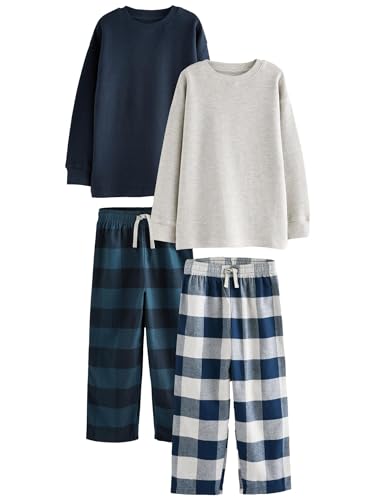 NEXT Karierte Pyjamas aus Webstoff im 2er-Pack Navy/Grey Textured Top 9 Jahre NEXT Karierte Pyjamas aus Webstoff im 2er-Pack Navy/Grey Textured Top 9 Jahre von NEXT
