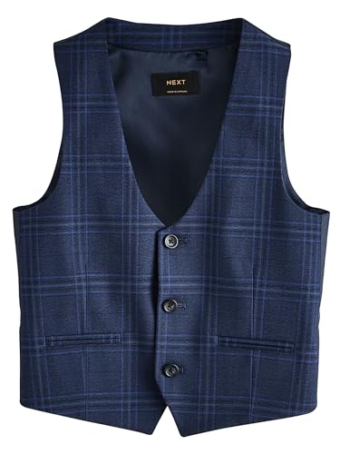 NEXT Karierte Weste Denim Dark Blue 7 Jahre von NEXT