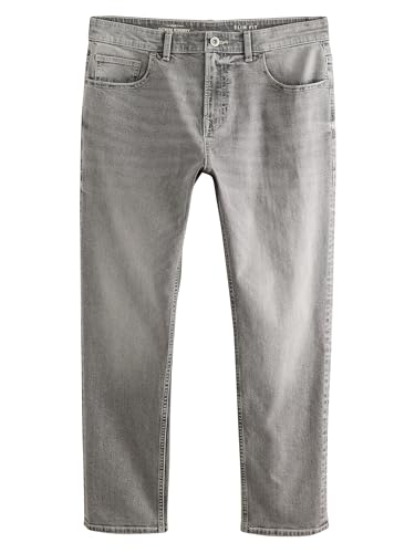 NEXT Slim Fit Classic Jeans mit Stretch Grau Mittel 40 von NEXT