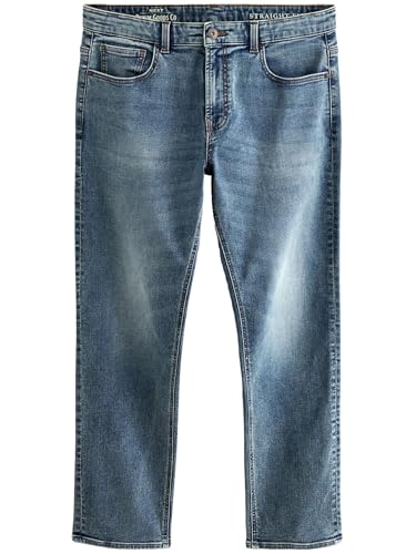 NEXT Straight Fit Classic Jeans mit Stretch Blau Hell Vintage 40 von NEXT