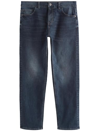 NEXT Straight Fit Classic Jeans mit Stretch Blau Dunkel 40 von NEXT