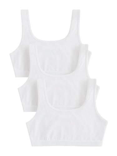 NEXT Kurztops mit U-Ausschnitt, 3er-Pack Weiß 15 Jahre von NEXT