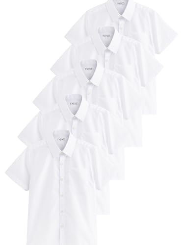 NEXT Kurzärmelige Hemden, 5er-Pack Weiß 5 Jahre von NEXT