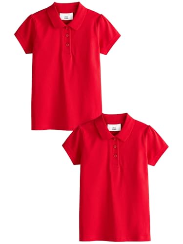 NEXT Kurzärmelige Polohemden aus Baumwolle im 2er-Pack Rot 6 Jahre von NEXT