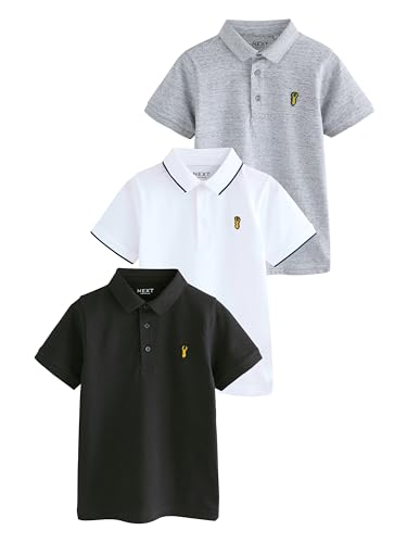 NEXT Kurzärmelige Polohemden im 3er-Pack Schwarz/Weiß/Grau 4 Jahre NEXT Kurzärmelige Polohemden im 3er-Pack Schwarz/Weiß/Grau 4 Jahre von NEXT