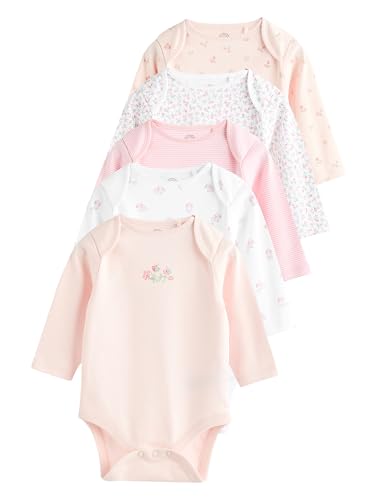 NEXT Kurzärmelige Strampler, 7er-Pack – 5er-Pack Pink Bunny 3 Monate von NEXT