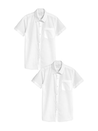 NEXT Kurzarmhemden (3-17 Jahre) - Slim Fit, 2er-Pack Weiß 5 Jahre von NEXT