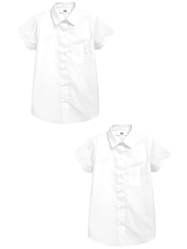 NEXT Kurzarmhemden (3-17 Jahre) - Slim Fit, 2er-Pack Weiß 8 Jahre von NEXT