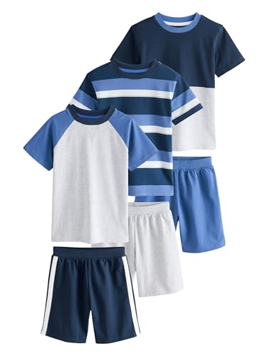 NEXT Kurze Schlafanzüge, 3er-Pack Navy/Grey 12 Jahre von NEXT