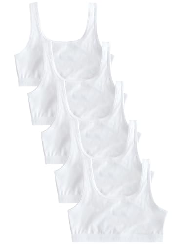 NEXT Kurzes Top mit U-Ausschnitt, 5er-Pack Weiß 13 Jahre von NEXT