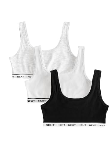 NEXT Kurztops, 3er-Pack Schwarz/Weiß/Grau 15 Jahre von NEXT