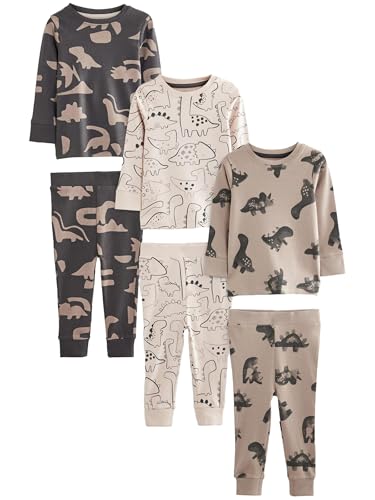 NEXT Kuschelpyjamas, 3er-Pack Neutral/Schwarz Dinosaurier 9 Monate von NEXT