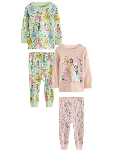 NEXT Langärmelige Schlafanzug Disney Princess, 2er-Pack Rosa 8 Jahre von NEXT
