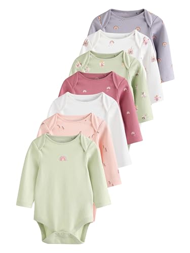 NEXT Langärmelige Strampler in Pastell 7er-Pack Mehrfach 6 Monate von NEXT