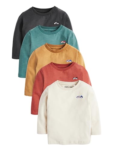 NEXT Langärmelige T-Shirts im 5er-Pack Mineral 6 Monate von NEXT