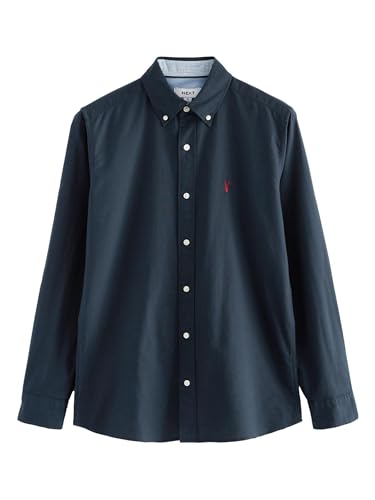 NEXT Langärmeliges Oxfordhemd im Slim Fit Marineblau L von NEXT