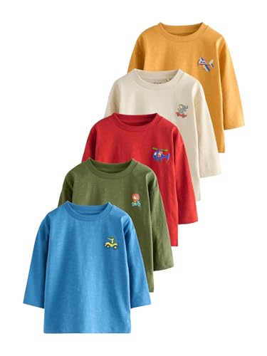 NEXT Langarm-Shirts, 5er-Pack Multi Animals on Transport 2 Jahre von NEXT