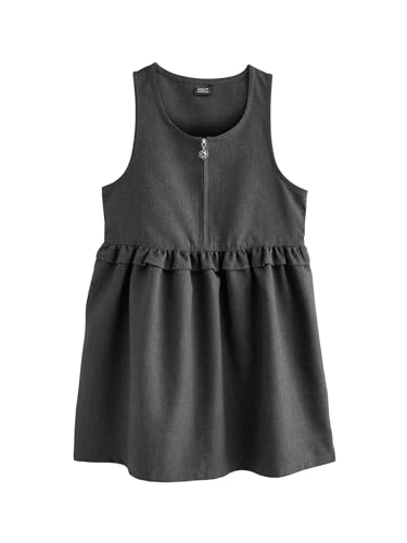 NEXT Latzkleid mit Reißverschluss vorne und Rüschen Grau 3 Jahre von NEXT