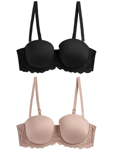 NEXT Leicht wattierte Multifunktions-BHS, 2er-Pack Schwarz/Praline Nude 85D von NEXT