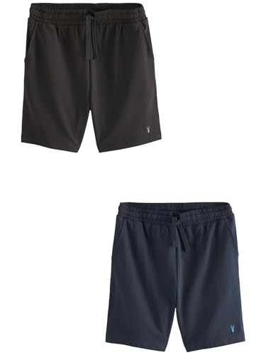 NEXT Leichte Joggingshorts, 2er-Pack Schwarz/Marineblau XL von NEXT
