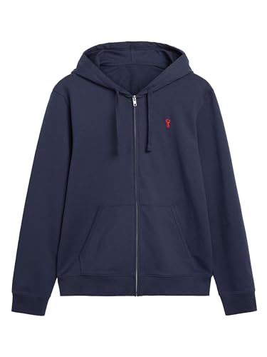 NEXT Leichte Kapuzenjacke mit Reißverschluss aus 100% Baumwolle Marineblau XXL von NEXT