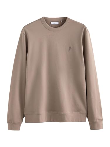 NEXT Leichtes Sweatshirt mit Rundhalsausschnitt 100% Baumwolle Neutral L von NEXT