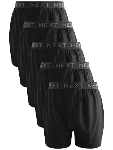 NEXT Lockere Boxershorts, 5er-Pack Schwarz L von NEXT