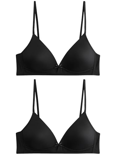 NEXT Mädchen-BHS, 2er-Pack Schwarz 70 von NEXT