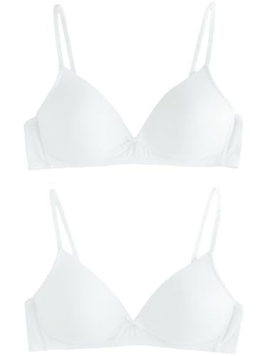 NEXT Mädchen-BHS, 2er-Pack Weiß 60 von NEXT