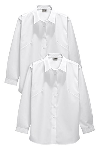 NEXT Mädchen Elegante Langarm Bluse 2Er Pack Regular Weiß 9 Jahre von NEXT