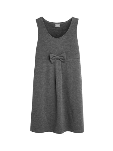 NEXT Mädchen Jersey-Latzkleid mit Schleife Grau 8 Jahre von NEXT
