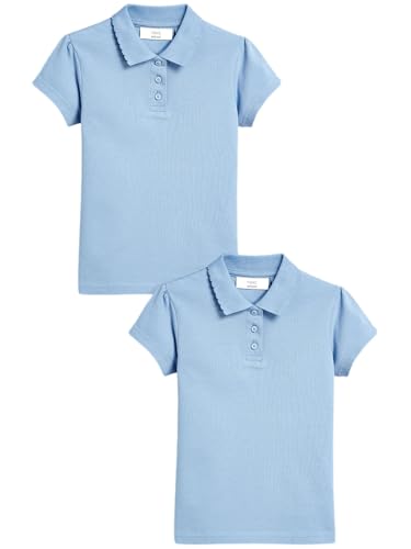 NEXT Mädchen Polohemden 2Er Pack Blau 8 Jahre von NEXT