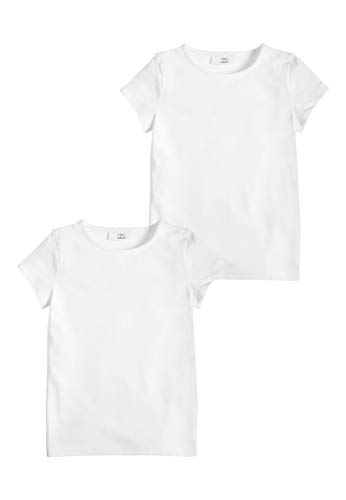 NEXT Mädchen Sportliches T-Shirt 2er-Pack Weiß 10 Jahre von NEXT