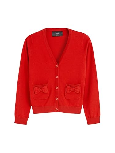 NEXT Mädchen Strickjacke mit Tasche und Schleife Rot 6 Jahre von NEXT