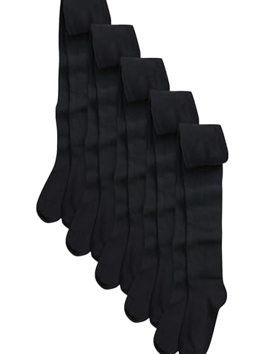 NEXT Mädchen Strumpfhosen Für Die Schule Fünferpack (3 Bis 16 Jahre) Schwarz 7-8 Jahre von NEXT